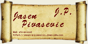 Jasen Pivašević vizit kartica